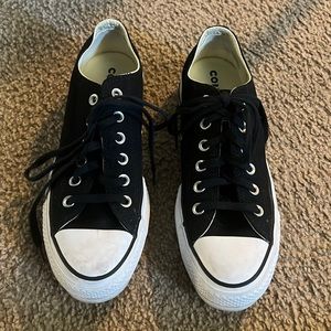 Black Platform Lowtop Converse
